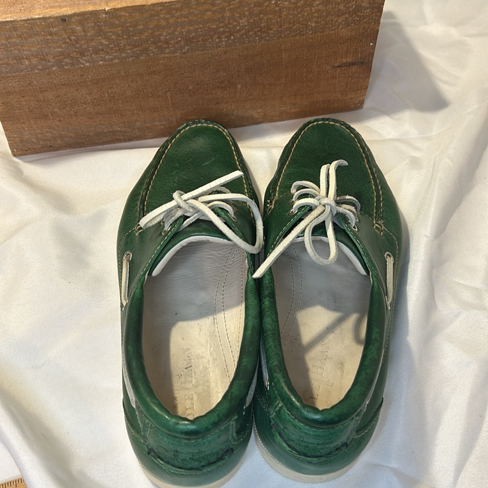 Cole Haan green leather boat shoes - Picture 8 of 8
